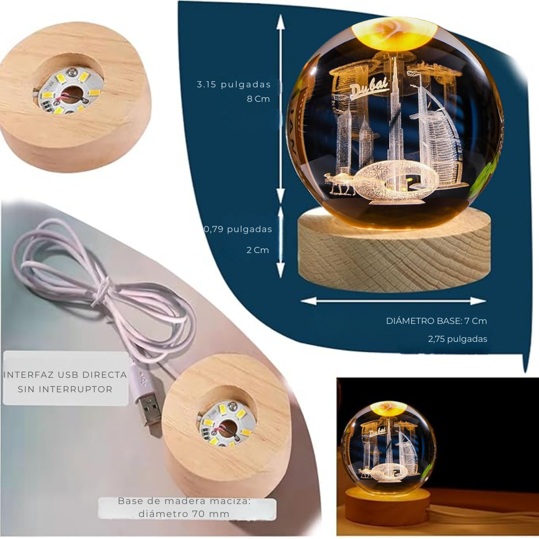 Lámpara Bola de cristal